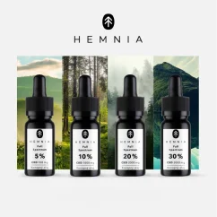 Hemnia CBD Plnospektrální balíček - 5%, 10%, 20% a 30% CBD oleje
