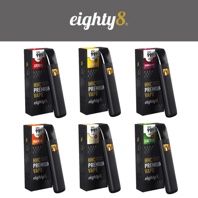 beste hhc vapes Eighty8 Vapes, 99 % HHC, All in One Set E-liquid flavor:Kiwi Passion Fruit Guava leakproof vape pod RELX Pod Pro 2