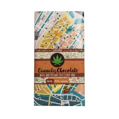 Euphoria Hemp milk chocolate with map of cafes - Amsterdam, 80 g