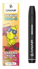 CanaPuff Banana Kush 96 % HHC-O - Stylo à vaper jetable, 1 ml