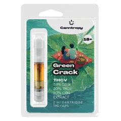 Canntropy THCV kazetta Zöld repedés - 20 % THCV, 60 % CBG, 20 % CBN, 1 ml