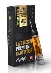Eighty8 CBD Cartridge London Pound Cake élő gyanta terpének, 1 ml