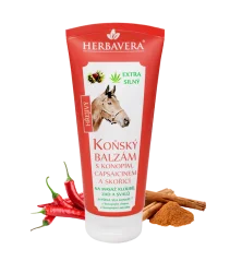 Herbavera Warm horse balm with hemp, capsaicin and cinnamon, 200 ml