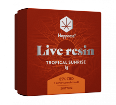 Happease - Ekstrakt Tropski izlazak sunca Živa smola, 85% CBD, 1g