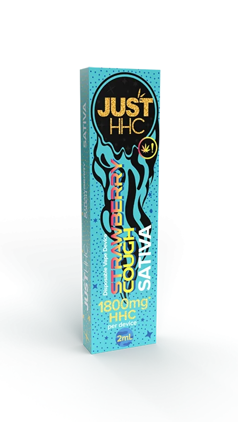 JustHHC Disposable HHC Vape Strawberry Cough, 1 800 mg HHC, 2 ml