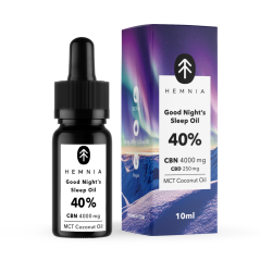 Hemnia Good Night's Sleep MCT кокосово масло 40%, 4000 mg CBN, 250 mg CBD, 10 ml