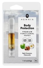 Hemnia Cartucho de protección corporal - 20 % CBC, 75 % CBG, albahaca, canela, manzanilla, 1 ml