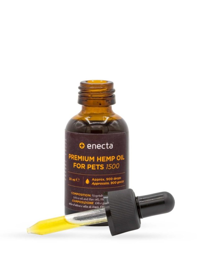 Enecta CBD konopný olej pro zvířata 5%, 1500 mg, 30 ml
