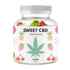 Sweet CBD Ούλες, Κεράσι, Ακτινίδια, Ανανάς, φράουλα, 100 mg CBD, 20 τεμ Χ 5 mg, 60 σολ
