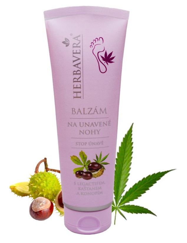 Herbavera Soothing tired leg balm with legactif, horse chestnut and hemp, 120 ml