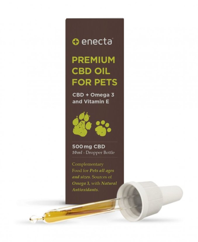 Enecta CBD konopný olej pro zvířata 5%, 1500 mg, 30 ml