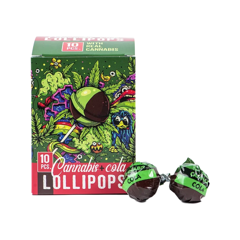 Euphoria Cannabis Lollipop in a box, cola flavour (10 x 12 g)