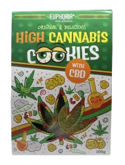 Euphoria Μπισκότα δημητριακών με CBD και κάνναβη, 100 γρ