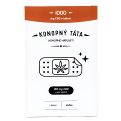 Konopný Táta CBD Patches, 1000 mg CBD, 10 pcs