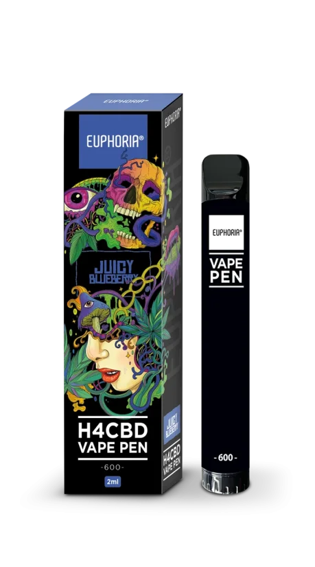 Euphoria H4CBD Disposable Vape Pen Juicy Blueberry, H4CBD 50