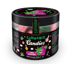 Euphoria Cannabis Candies Sour Raspberry, 140 g