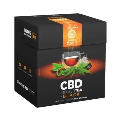 CBD Schwarzer Tee, CBD 7,5 mg, Schachtel mit 20 Teebeuteln