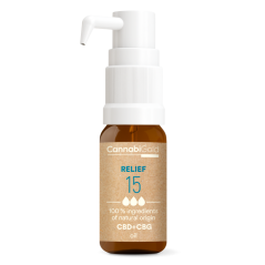 CannabiGold oil Relief 15 % (13,5 % CBD, 1,5 % CBG), 1800 mg, 12 ml