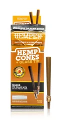 HEMPER Конуси King Size + Стъклен Накрайник 2бр Mango