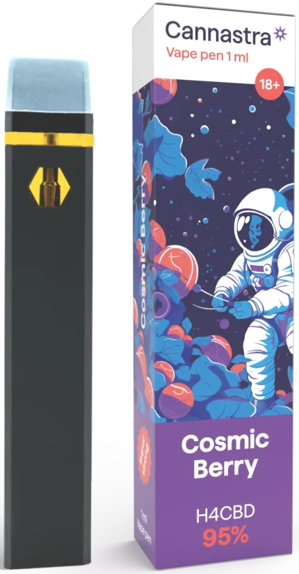 h4cbd vape disposable Cannastra H4CBD Disposable Vape Pen Cosmic Berry, H4CBD 95 %, 1 ml