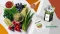 Superfoods and green foods, on the left Hemnia Green Booster Drink and Cannor Detox Drink, complete with Canatura logo