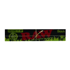 RAW Black Organic Hemp Kingsize Slim Rolling Papers - natural unrefined rolling papers, 32 sheets