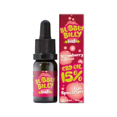 Bubbly Billy Pumpurų CBD aliejus Braškių, 15 % CBD, 1500 mg, 10 ml