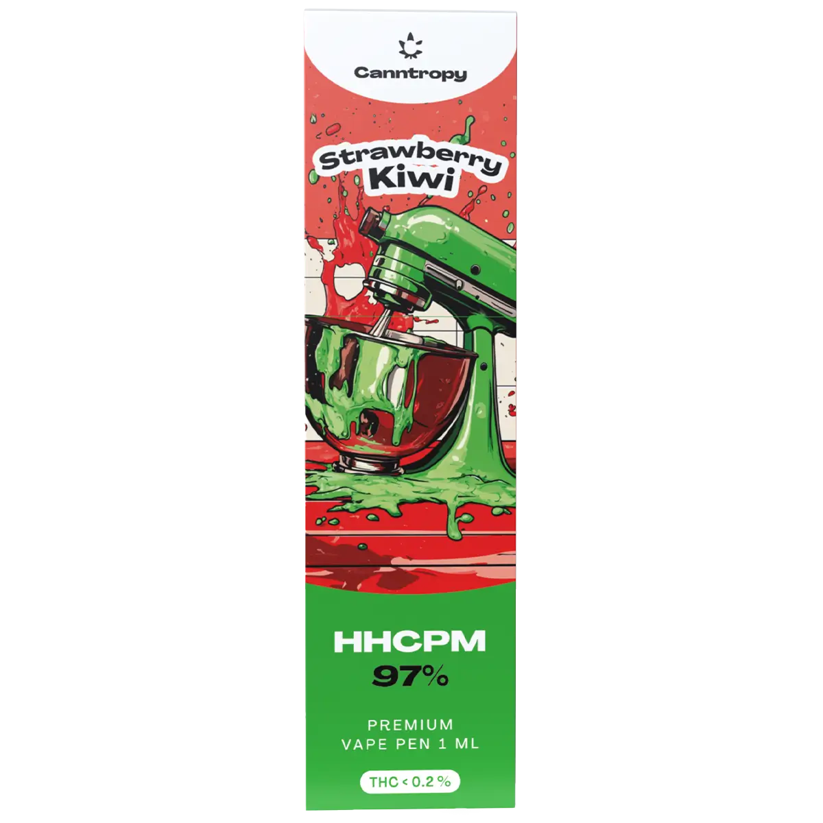 Canntropy HHCPM Vape Pen Strawberry Kiwi, HHCPM 97% quality, 1 ml