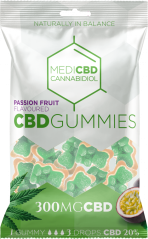 MediCBD Passion Fruit Flavoured CBD Gummy Bears (300 mg), 100 g