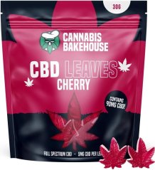 Cannabis Bakehouse - CBD Gummy Leaves Cherry, 18 pcs x 5 mg CBD, 30 g