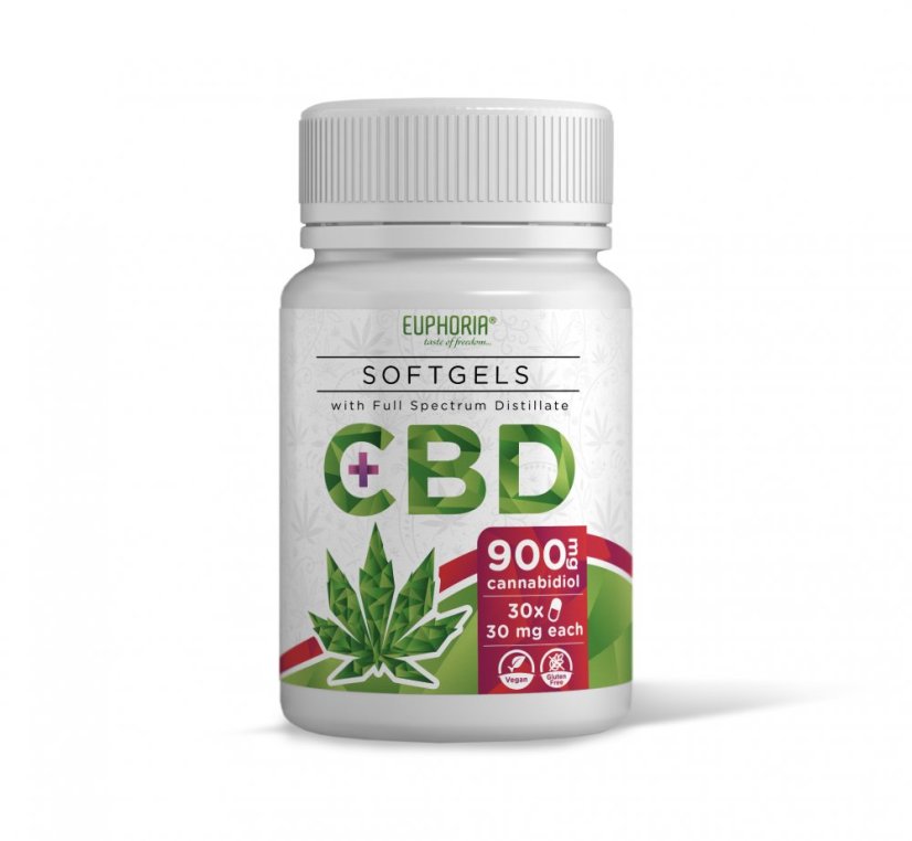 Euphoria CBD Capsules 30x30mg, 900 mg