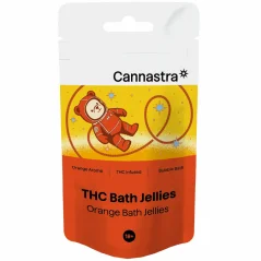 Cannastra THC+ Astro Bears Orange Bath Jellies, 10 vnt. x 5 mg, 50 g