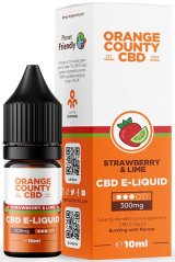 Orange County CBD E-Liquide Fraise et Citron Vert, CBD 300 mg, 10 ml