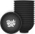 Best Buds Tigela de mistura de silicone 7 cm, preta com logotipo branco