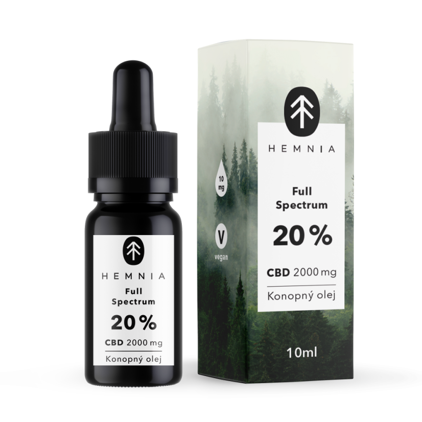 Hemnia CBD Plnospektrální balíček - 5%, 10%, 20% a 30% CBD oleje