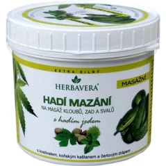 Herbavera Snake ointment with hemp and chestnut 500 ml