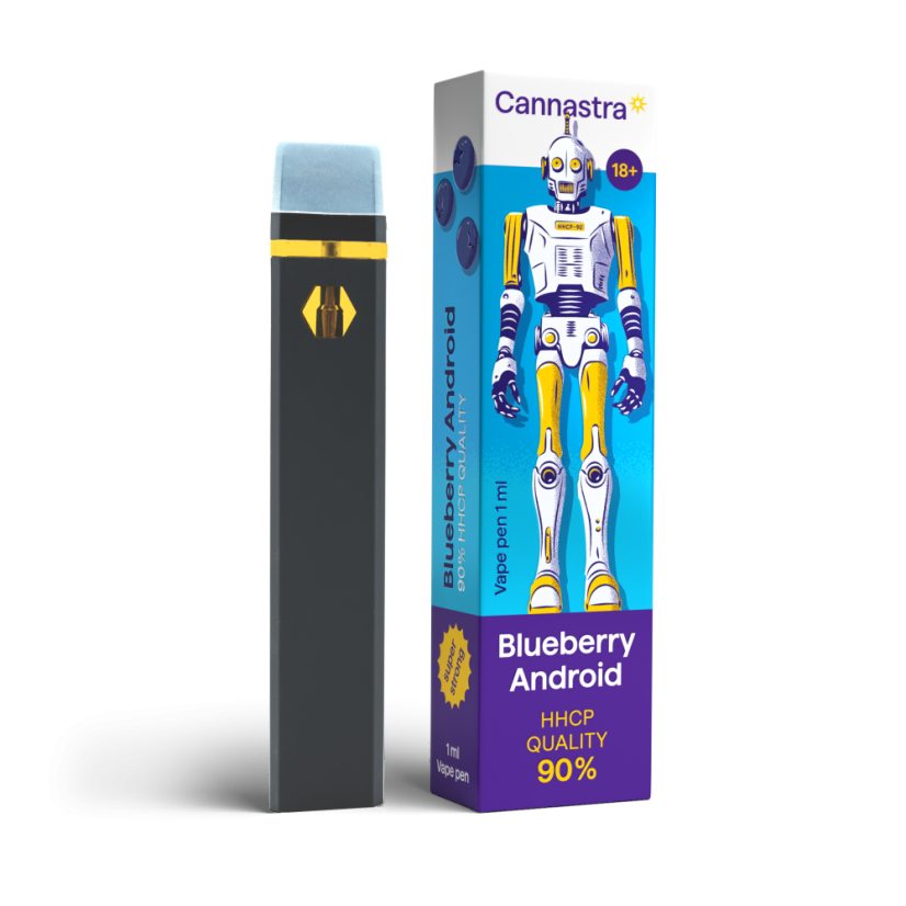 Cannastra HHCP Vape Pen Blueberry Android, HHCP 90% quality, 1 ml