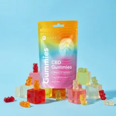 Hemnia CBD Gummies Gummy Bjørne, Kirsebær, Kiwi, Ananas, Jordbær, 100 mg CBD, 20 stk x 5 mg, 45 g