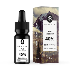 Hemnia Пълен спектър CBD MCT кокосово масло 40%, 4000 mg, 10 ml