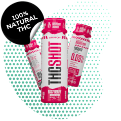 CanaPuff THC SHOT - Hindberja 60 ml (THC 30 mg)
