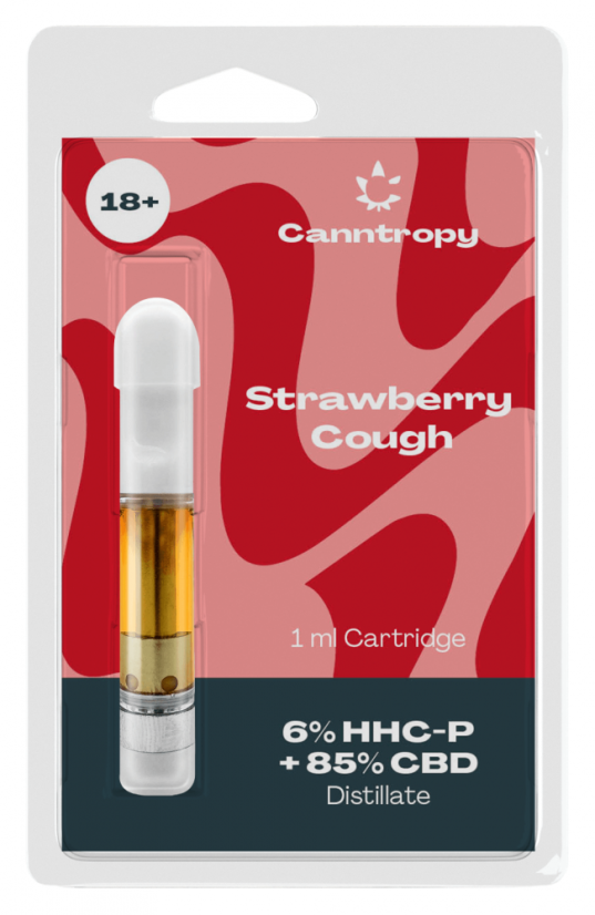 CRD63%＋30%1ml Strawberry Cough crdpo cbd Canntropy HHC Blend Cartridge Strawberry Cough, 6 % HHC-P