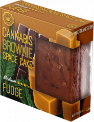 Embalagem Deluxe Cannabis Fudge Brownie (sabor Sativa médio) - Caixa (24 pacotes), 2400 g