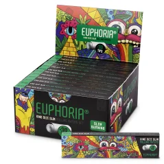 Euphoria Feuilles à rouler Kingsize Slim Vibrant + Filtres, 32 feuilles à rouler + 32 filtres
