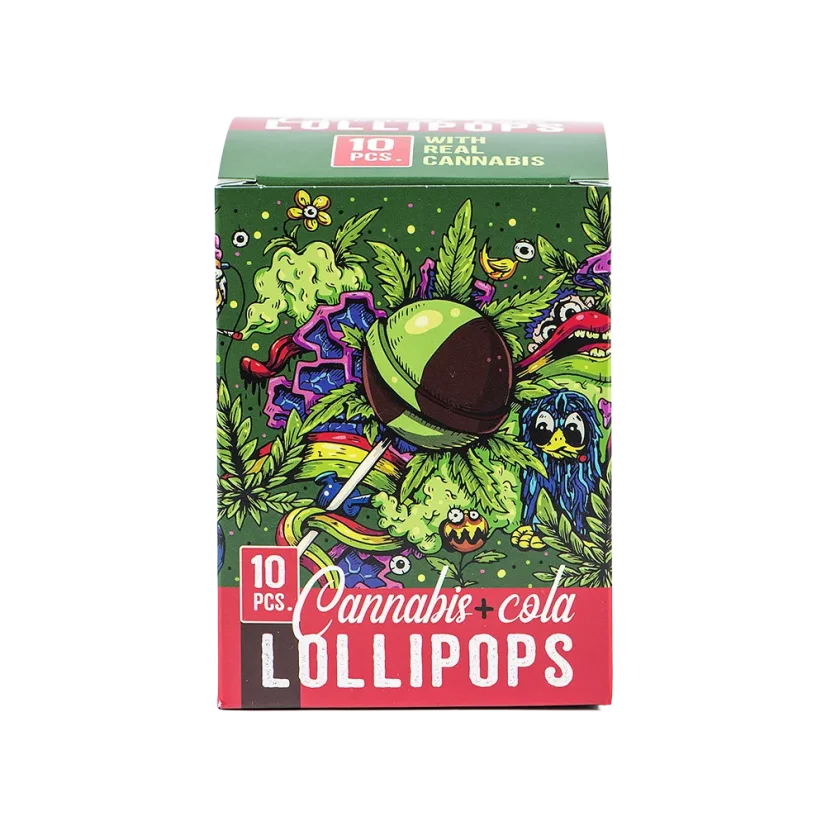 Euphoria Cannabis Lollipop in a box, cola flavour (10 x 12 g)