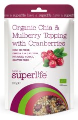 SuperLife Přírodní mix s kousky brusinek 200g
