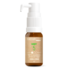 CannabiGold oil Easy 5 % (4,5 % CBD, 0,5 % CBG), 600 mg, 12 ml