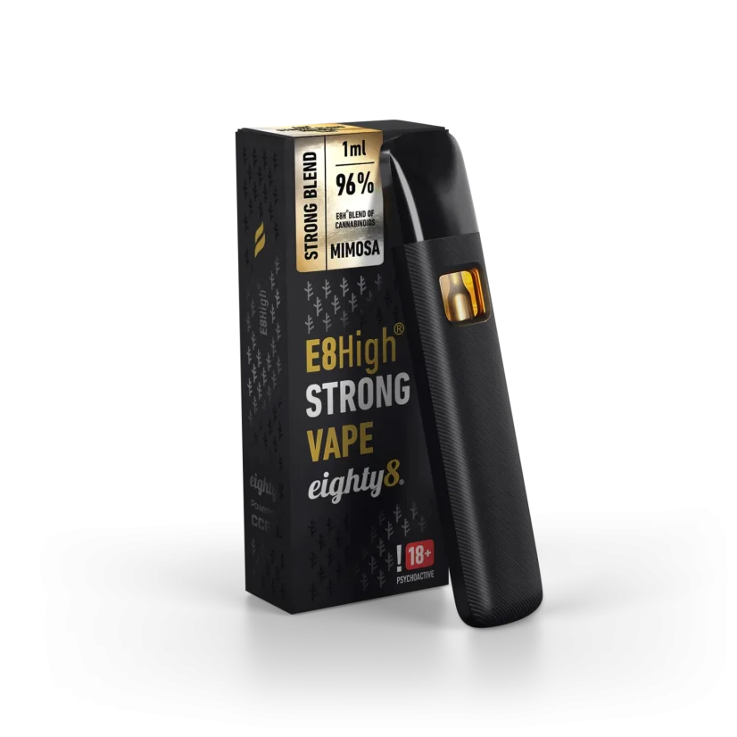 1ml disposable vape pen Eighty8 E8High Mimosa, 96 % E8High, 1 ml E-Liquids>>SmokEjuice NJoy Ace Vaping Device, Select Colour:Ice Pink