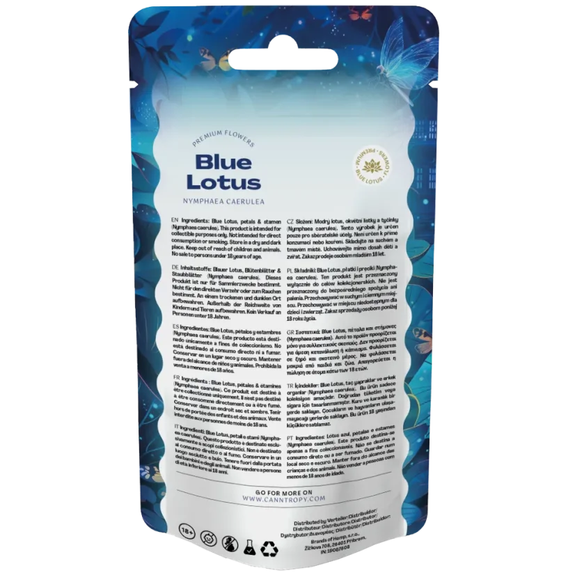 Canntropy Blue Lotus Flower (Nymphaea Caerulea) Petals & Stamen, 10 g - 100 g