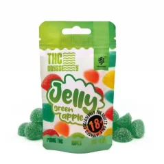 Czech CBD Odyssey THC želė „Žalioji obuolė“, 70 mg THC, 10 vnt.