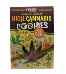 Euphoria cereální čokoládové sušenky s CBD, 100 g